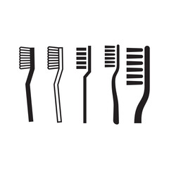 Set of  Toothbrush icon. Oral care, mouth hygiene symbol.