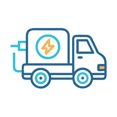 Electric Vehicle Charging Truck Icon: Sustainable Energy Delivery and Innovation