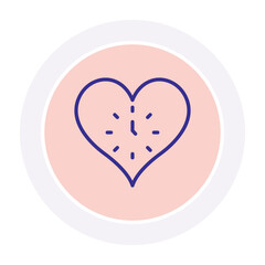 Heart Clock vector, pixel perfect, illustrator file  

