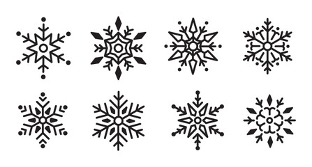 Set of Snowflakes Christmas design