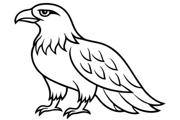 Fototapeta premium Soaring Eagle Linework