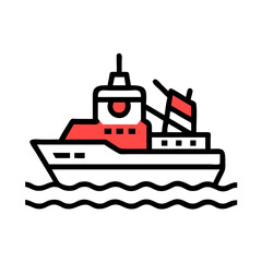 Obraz premium Abstract Red Geometric Shapes on Black Background, Simple Design Illustration