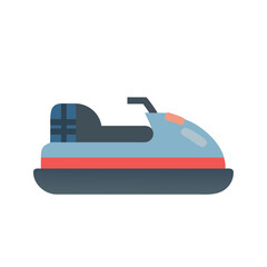 Illustration of a Bumper Car on Black Background - Fun Fair Ride