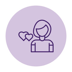 Girl In Love vector, pixel perfect, illustrator file 
