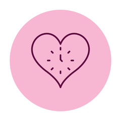 Heart Clock vector, pixel perfect, illustrator file 
