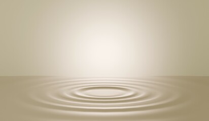 Water surface, water circle, ripple, water oasis, 3D illustration