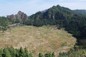 Krater Caldera Cova in den Bergen von Santo Antão in Kap Verde © Falko Göthel