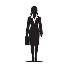 business woman silhouette