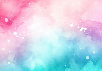 Abstract Watercolor Background Pink, Blue, and White Celestial Wash