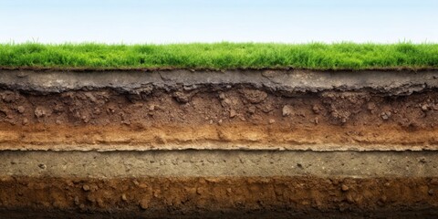 Layered Underground Soil Structure, underground terrain