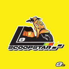 automatic scooter motorcycle custome,initial sport scooter team ,racing team logo