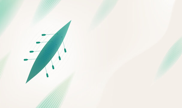 Dragon Boat Festival horizontal illustration abstract dragon boat minimalistic background