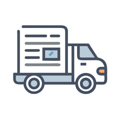 Delivery Truck Icon Vector Illustration: Shipping, Transportation, Logistics, and E-commerce