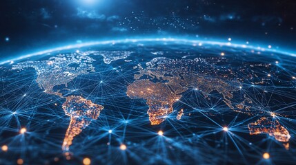 Global Network Connectivity Visualized from Space High Definition