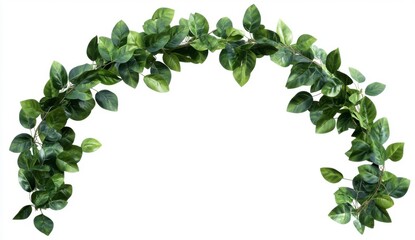 Fototapeta premium Artificial Green Leaf Garland Arch Lush Foliage Decoration