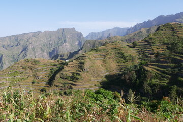 Fototapeta premium Berglandschaft auf Santo Antão kapverdische Inseln