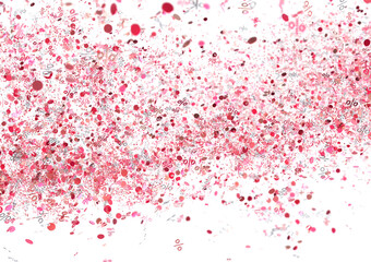 Abstract background with pink confetti and percentage symbols. Perfect for sales, discounts, promotions.