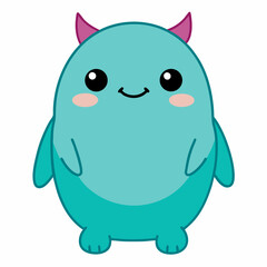 Hand drawn cute cartoon vector on white background.