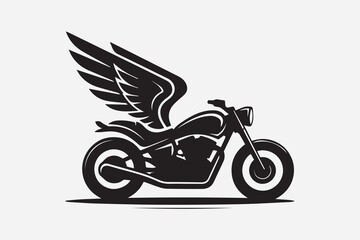Obraz premium motorcycle wings illustration vector
