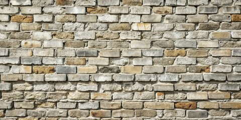 Fototapeta premium A Textured Wall of Aged Bricks Showing Subtle Variations in Color and Mortar