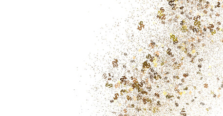Abstract image of golden dollar signs, perfect for finance, wealth, and business concepts. High-resolution stock photo.