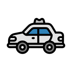 Taxi Cab Icon Vector Illustration, Transportation, Travel, and Ride Service