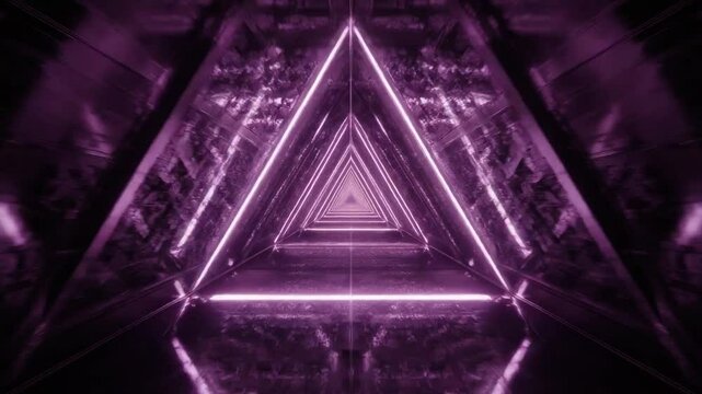 Triangle tunnel strobe purple 3d