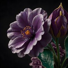 purple and yellow flower