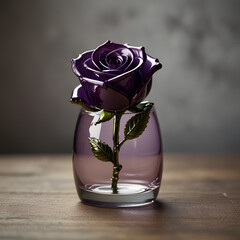  purple rose in vase
