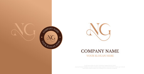 Initial NG Logo Design Vector 
