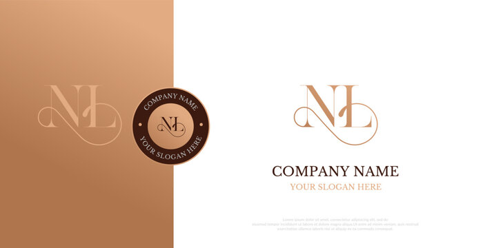 Initial NL Logo Design Vector 