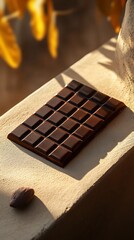 Chocolate bar mockup on slanted platform