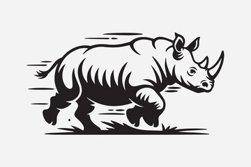 rhinoceros illustration vector