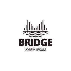 Bridge logo icon illustration template design isolated on white background.