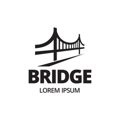 Bridge logo icon illustration template design isolated on white background.