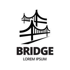 Bridge logo icon illustration template design isolated on white background.