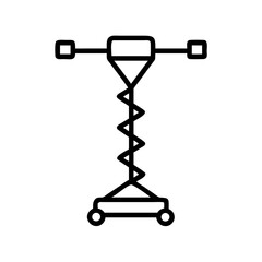 Minimalist Scissor Lift Icon - Industrial Lifting Equipment