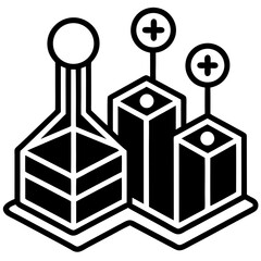 Scientific Data Analytics Icon - Modern Digital Research Vector