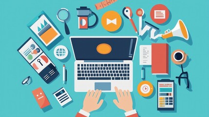 creative seo specialist researching backlinks in tech environment