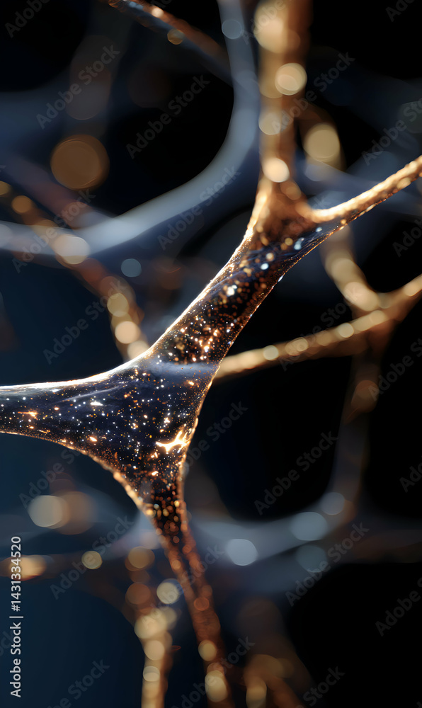 Poster intricate network with luminous streams, a captivating representation of connection and complex syst