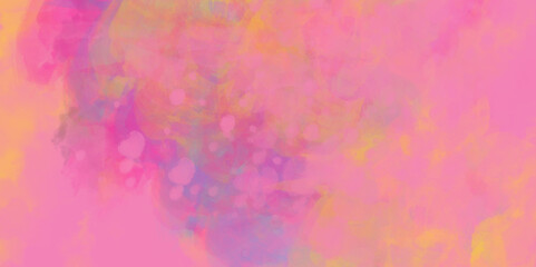 Pink watercolor background for your design, Brush stroked painting of colorful watercolor. Abstract image of exploded colorful powder, digital illustration. 