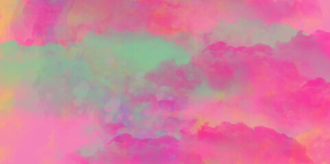 Pink watercolor background for your design, Brush stroked painting of colorful watercolor. Abstract image of exploded colorful powder, digital illustration. 
