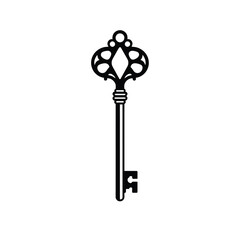 Vintage key illustration antique key design old key graphic key vector key art key drawing key image isolated