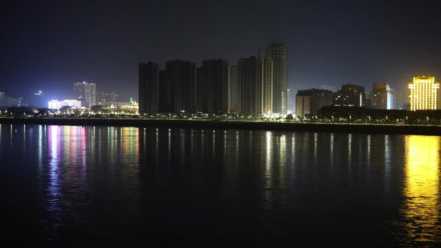 Mekong River at night, Chiang Saen.