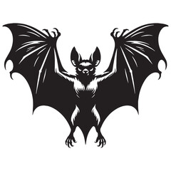 Unique and sleek bat silhouette vector designed for professional branding applications – bat silhouette – bat vector – bat illustration – silhouette of bat – bat icon

