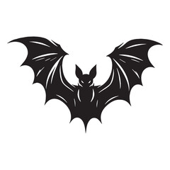 Bold and minimal bat silhouette vector design for modern graphic applications – bat silhouette – bat vector – bat illustration – silhouette of bat – bat icon

