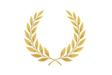 Elegant gold laurel wreath symbolizing achievement and success in various fields such as sports and academia