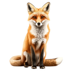 Obraz premium Fox in the Spotlight: A striking illustration of a fox sitting elegantly, its keen eyes and vibrant orange fur radiating a captivating charm.