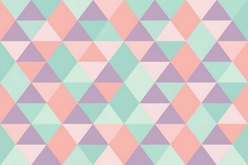 Pastel Geometric Harmony A Seamless Pattern of Triangles and Diamonds