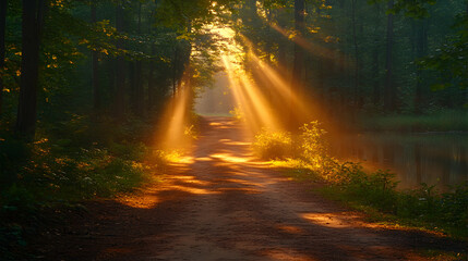 Obraz premium Campfire in the Forest at Night